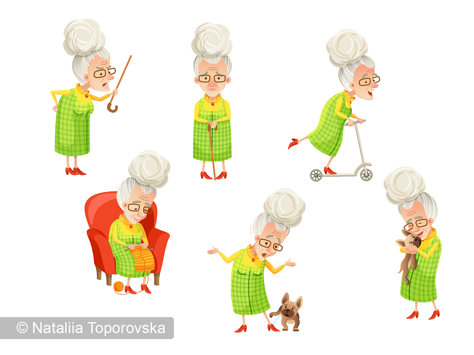 old women cartoon characters