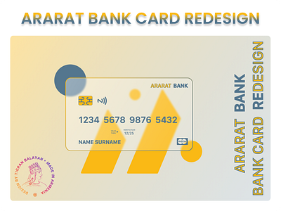 Glassmorphism Ararat Bank Card Redesign branding design