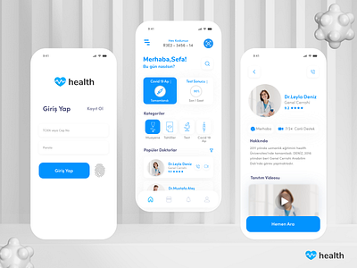 Online Health Mobile App Design app design design icon logo minimal mobile design ui ux design