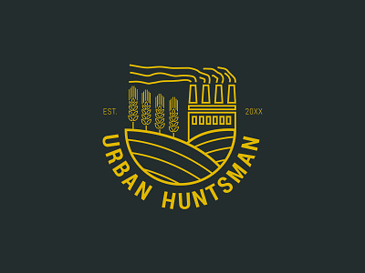 Urban Huntsman beer branding concept logo