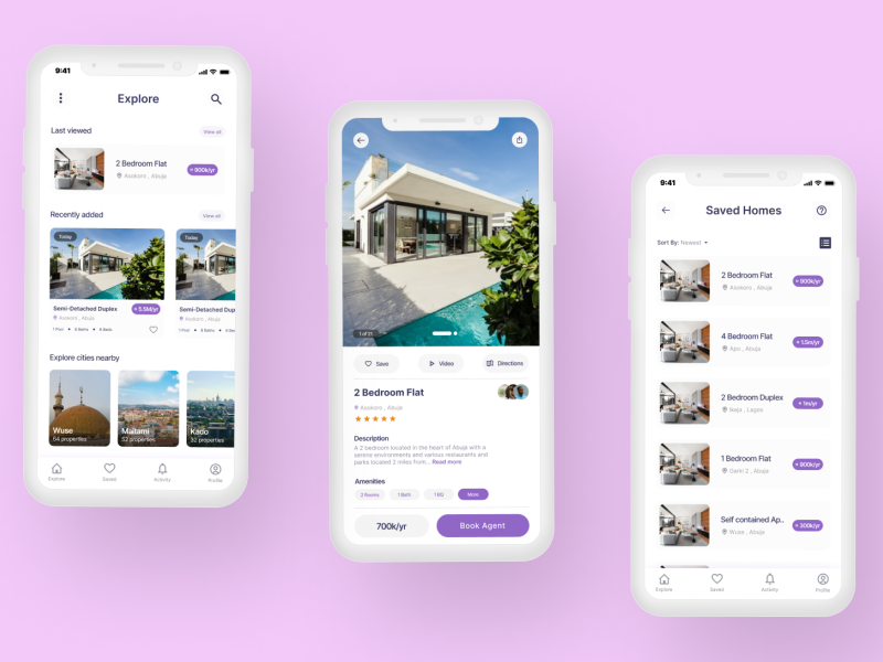 Home rental app by Ijeoma Emeruwa on Dribbble