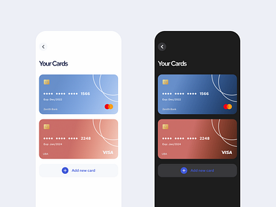 FinTech Mobile App-Cards UI