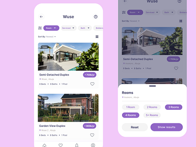 Real estate mobile app-Filter UI