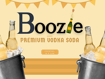 Boozie Banner Design animation banner banner design branding design flyer graphic design illustration illustrator logo minimal typography