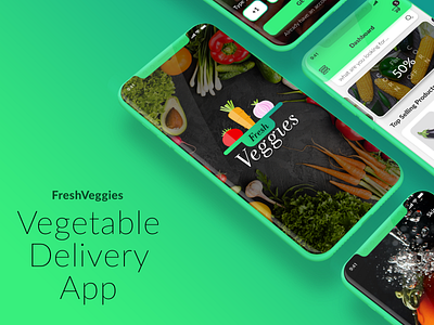 Fresh Veggies app ui app ui design dashboard delivey app fresh vegetables vegetable vegetables delivery app