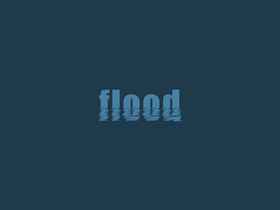 Flood flood logo minimal type water