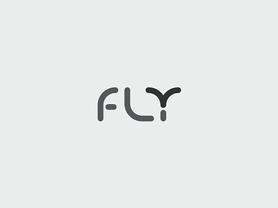 Fly fly logo minimal typography wings