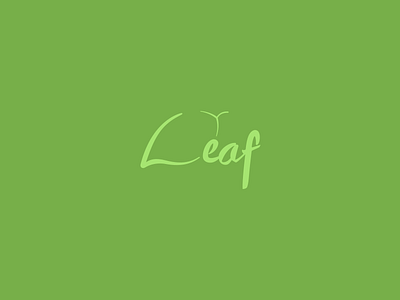 Leaf icon leaf logo minimal type