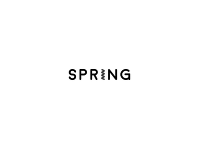 spring icon logo minimal spring type