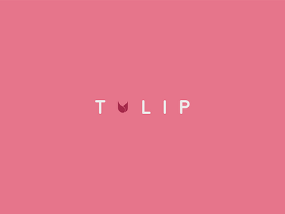 Tulip flower logo minimal tulip type