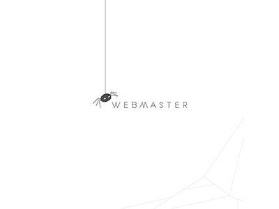 Webmaster log logo minimal spider web webmaster