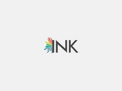 Ink color colorful geometric ink logo sharp