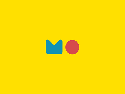 Mo blue color icon logo mo red type yellow