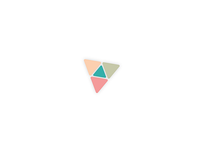 Tripixel color flat icon symbol logo minimal pixel tri
