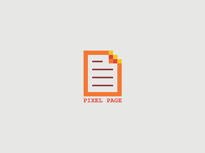 Pixel Page color design flat graphic icon logo minimal page paper perfect pixel print