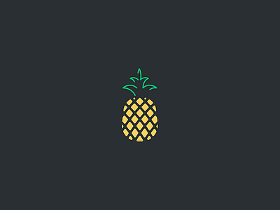 Pineapple creative flat fruit icon leaves logo pineapple pixel seasonal spike tropical