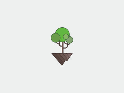 Floating Tree branch float floating green icon leave logo tree