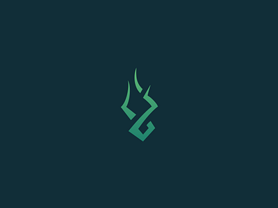 Mystical Fire design fire flat gradient icon logo mystical