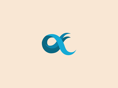 Infinity flat icon infinity logo loop minimal round