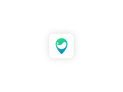 Pin icon drop icon. location. colour logo mark pin water