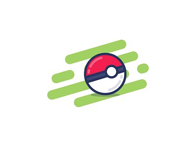 Pokeball flat design line art pokeball pokemon