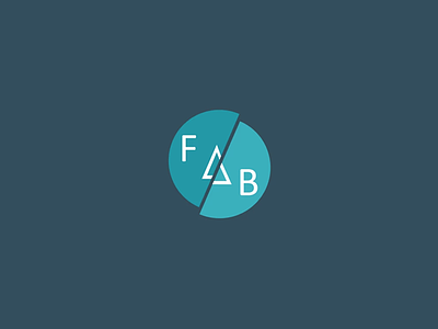 Fab circle fab flat logo round split triangle minimal