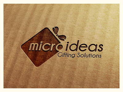 Micro Ideas box gift ideas logo micro negative space ribbon solution