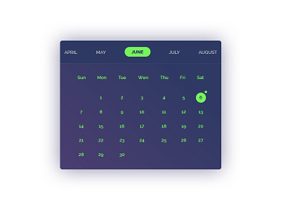 Calendar app calendar dark minimal month ui user interface ux