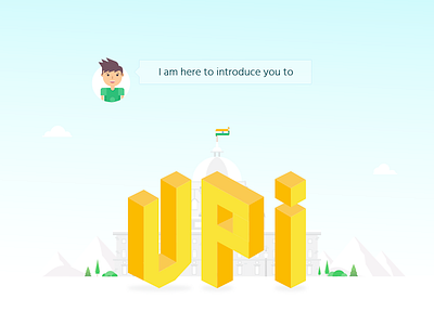 UPI landing page character design flat landing page minimal ui upi ux website