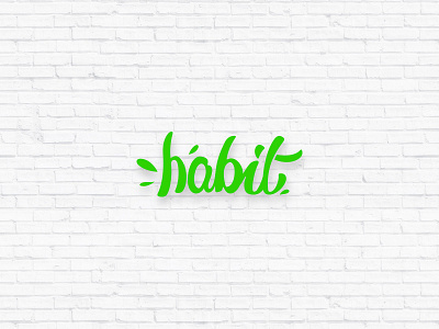 Habit fresh green logo minimal text typography