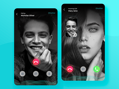 Video call interface call chat app app ui userinterface ux video video call