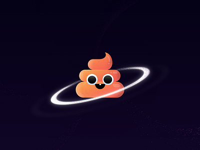 Poop Planet cute galaxy logo logo design planet poop space symbol