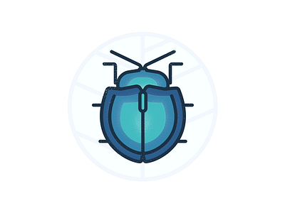 Blue bug blue bug bugs icon illustration insect leaf logo