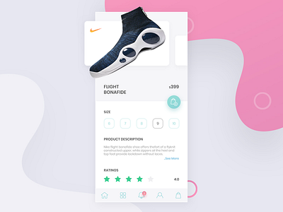 Product display page app ecommerce nike shoe shopping ui ui design ux ux design