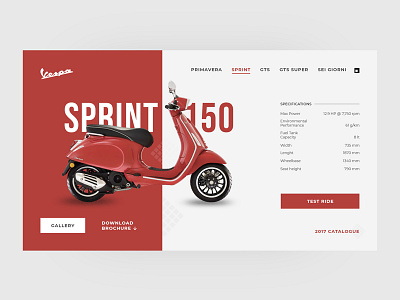 Vespa Landing Page concept