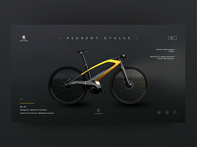 Peugeot Landing Page bike concept cycle e bike landing page modern peugeot ui ux web website