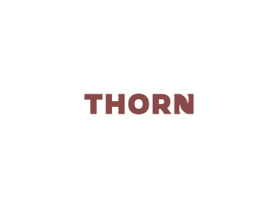 Thorn Logo logo logo design minimal rose thorn typography