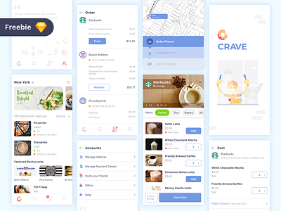 Crave app design app app design color crave design eat food food app freebie icon illustration logo minimal order ui ui design ui ux ux