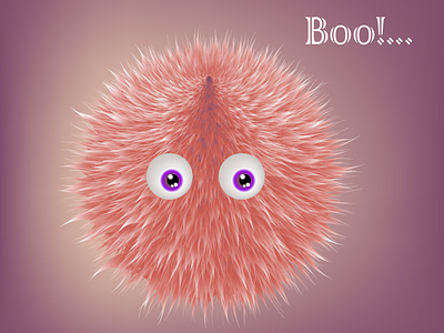 Boo! Fluffy cloud art artwork drawing illustraion illustrator