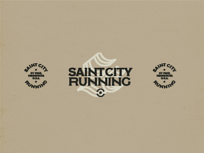 Saint City Running Logos 01 branding logo minneapolis minnesota monogram typography