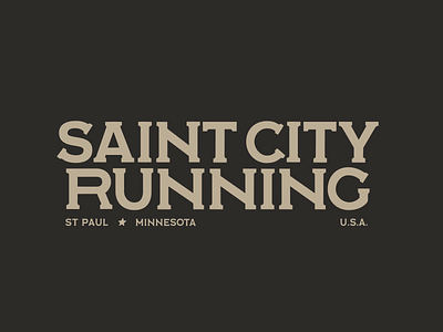 Saint City Running 3 branding minneapolis minneapolis minnesota mn north typography