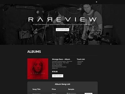 Rareview - Record Sales ECommerce Website bandmerch brand website ecommerce design ecommerce shop web design website website design