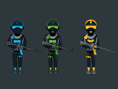 S.W.A.T. Boys awesome callofduty cod counterstrike cs esports game gaming google icon illustration m4 mascot nice police soliders swat ui ux