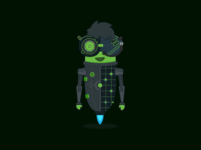 Cyber Pickle! 2d 2d art art artwork awesome cucumber fun google green icon illustration illustrations pickle preview style ui ux