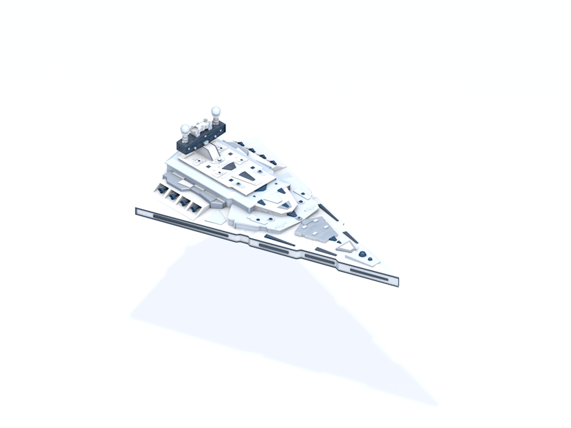 Star Destroyer - Low poly 3d blender c4d low poly model space star star destroyer star wars uiux xwing