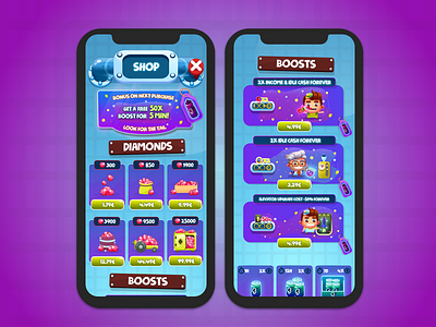LF: Shop Layout boost cans cute diamonds drinks elevator game game shop game ui magic mobile power safe shop shop layout ui ux