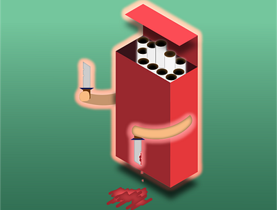 Smoking Kills ! funny illustration kills smoking vector