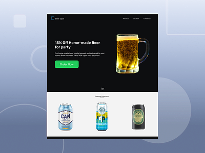 Daily UI :: 003 :: Landing Page beer daily challange daily ui daily ui 003 dailyui home page landing landing page website