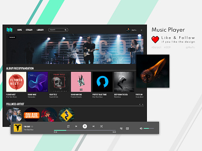 Daily UI :: 009 :: Music Player 9 app dailyui design graphic design music music player software ui user interface
