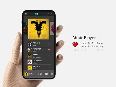 Daily UI :: 009 :: Music Player app dailyui graphic design music music player software ui